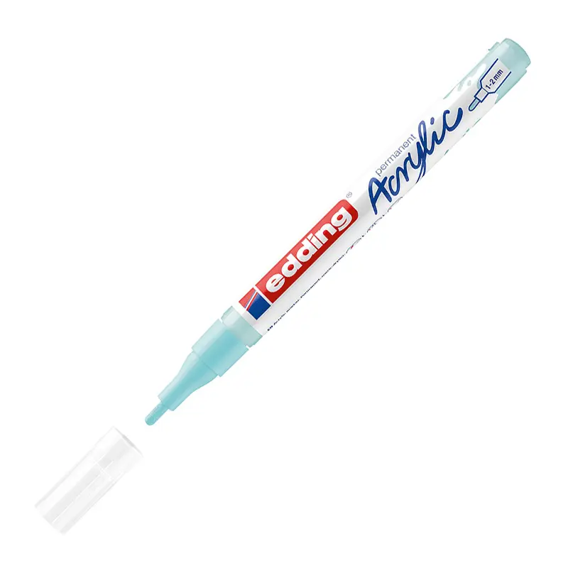 Edding 5300 Akrilik İnce Uçlu Markör 1-2 mm Pastel Mavi 10 Lu Kutu