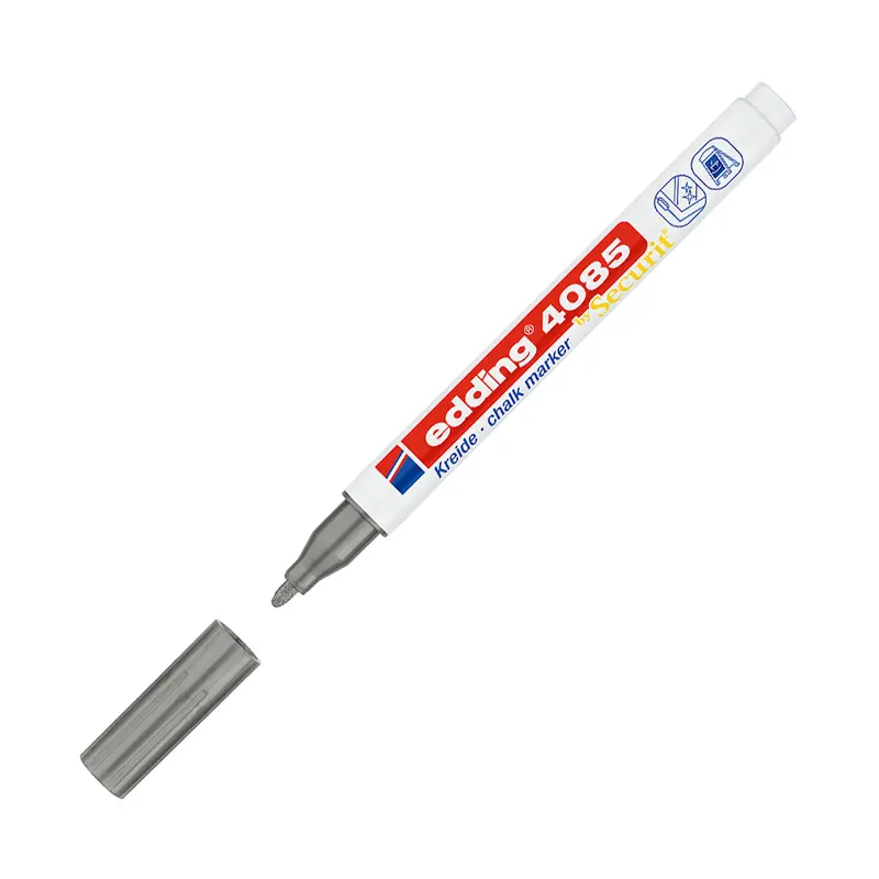 Edding 4085 Cam Kalemi Gümüş 10 Lu Kutu
