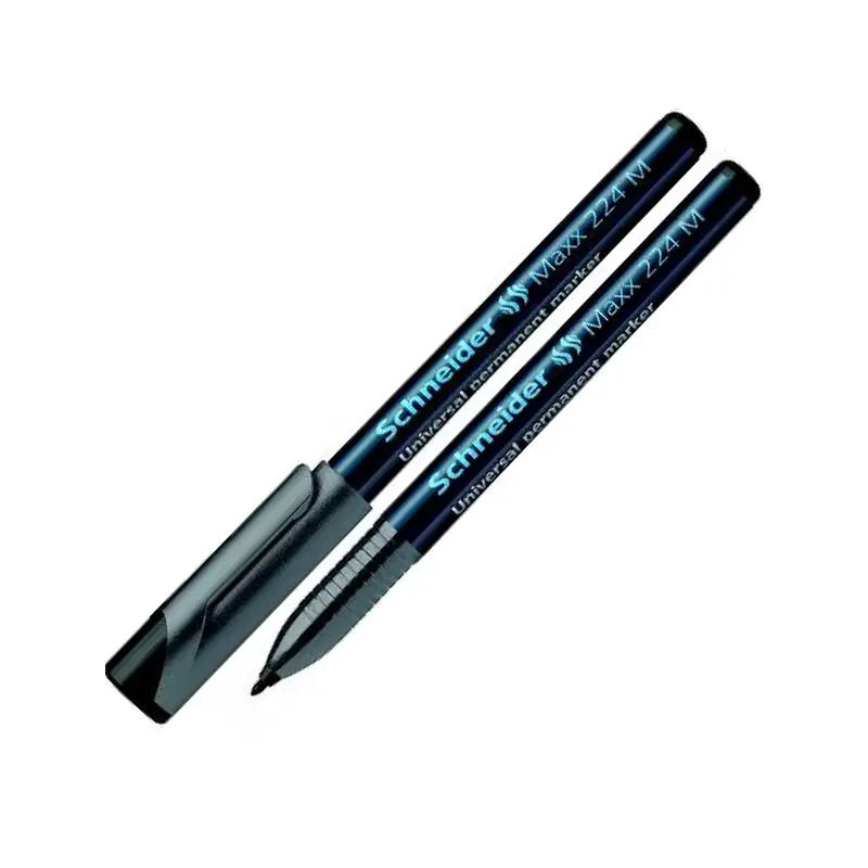 Schneider 224 Permanent Asetat Kalemi (M) Seri 1.0mm Siyah 10 Lu Kutu