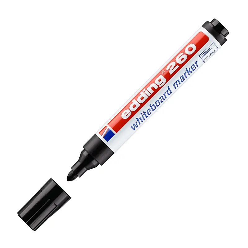 Edding 260 Beyaz Tahta Kalemi Yuvarlak Uç 1.5-3mm Siyah 10 Lu Kutu
