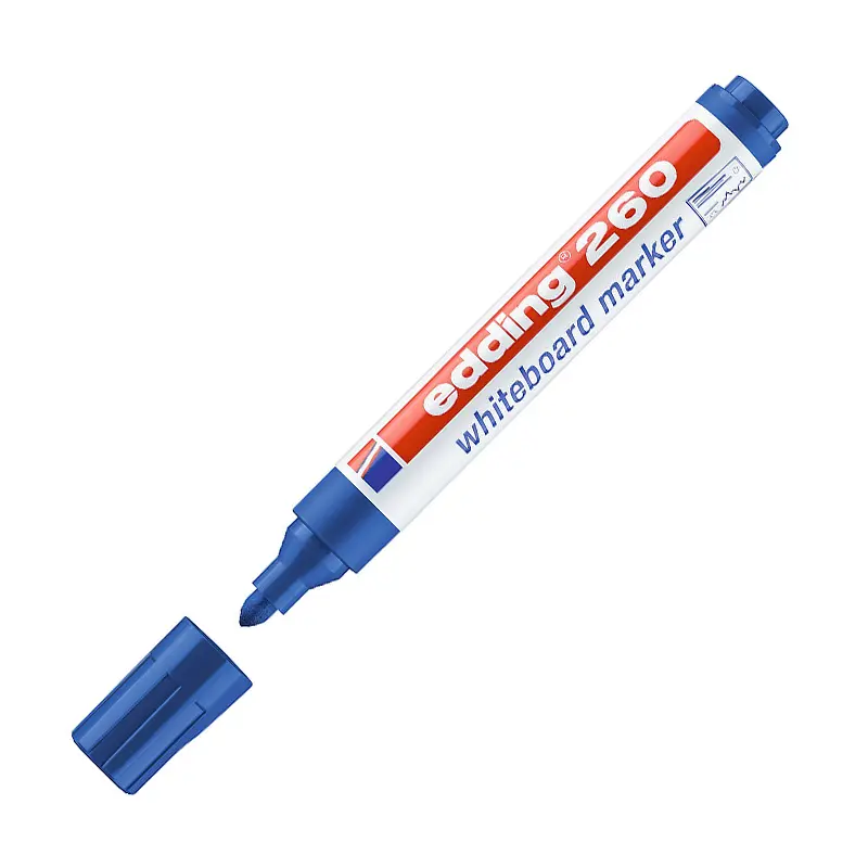 Edding 260 Beyaz Tahta Kalemi Yuvarlak Uç 1.5-3mm Mavi 10 Lu Kutu