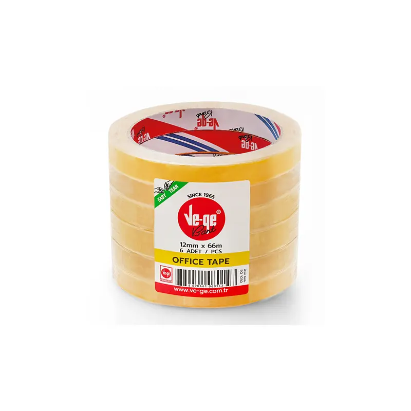Vege Office Tape Selefon Bant 12mm x 66 mt 6 Lı Paket