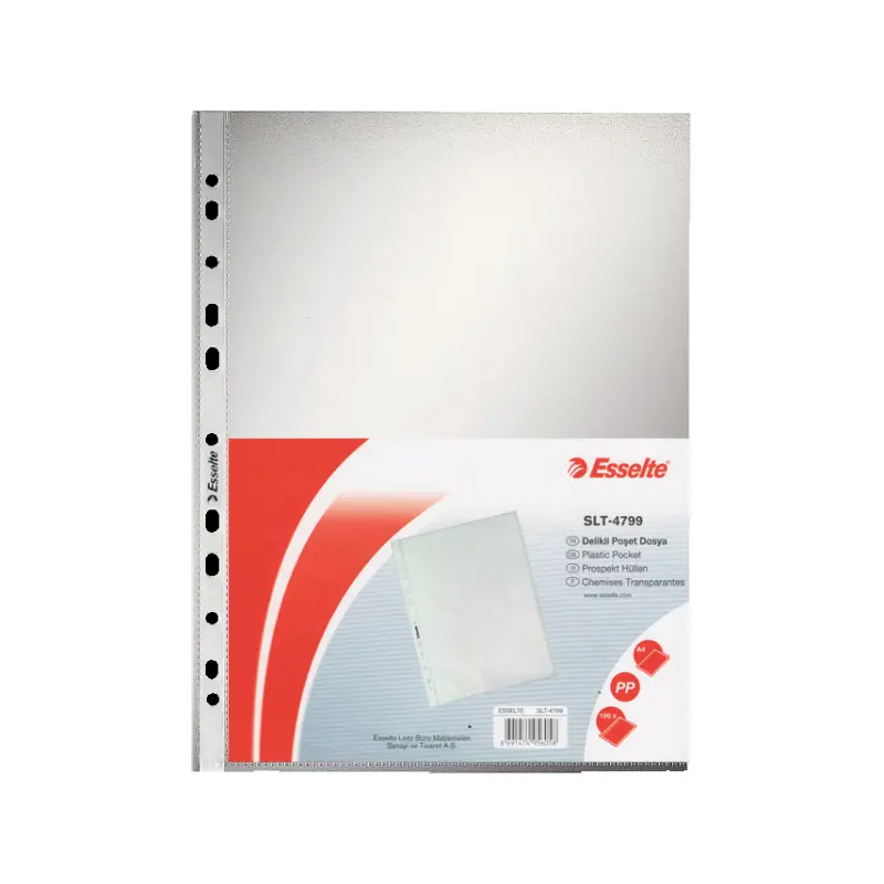 Esselte 4799 Poşet Dosya A4 Buzlu Şeffaf 100 Lü Paket