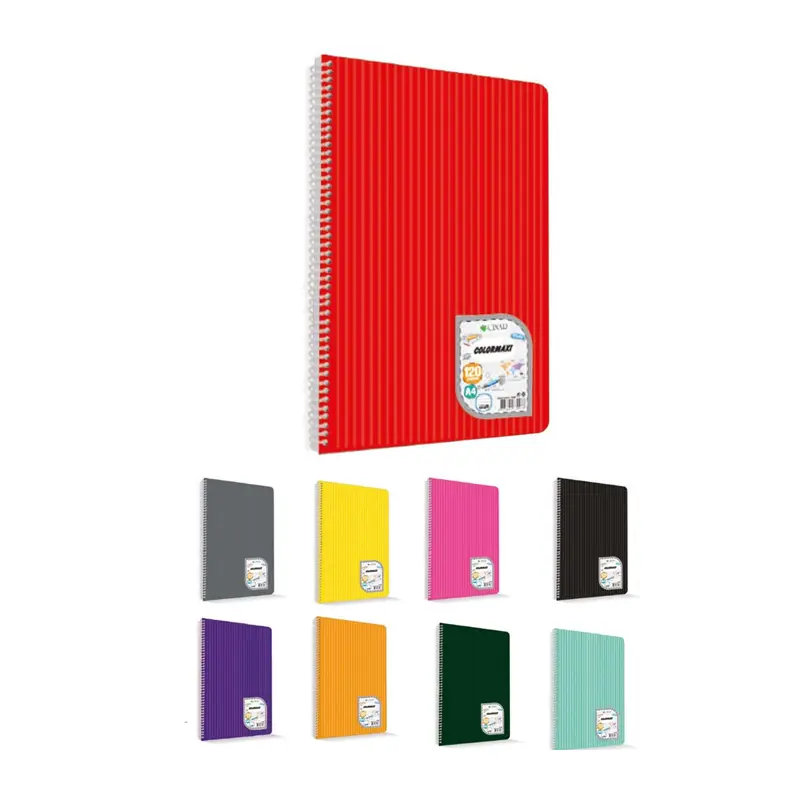 Çınar 73005 Colormaxi Spiralli Defter Plastik Kapak 96 Yaprak A4 Kareli x 12 Li Paket