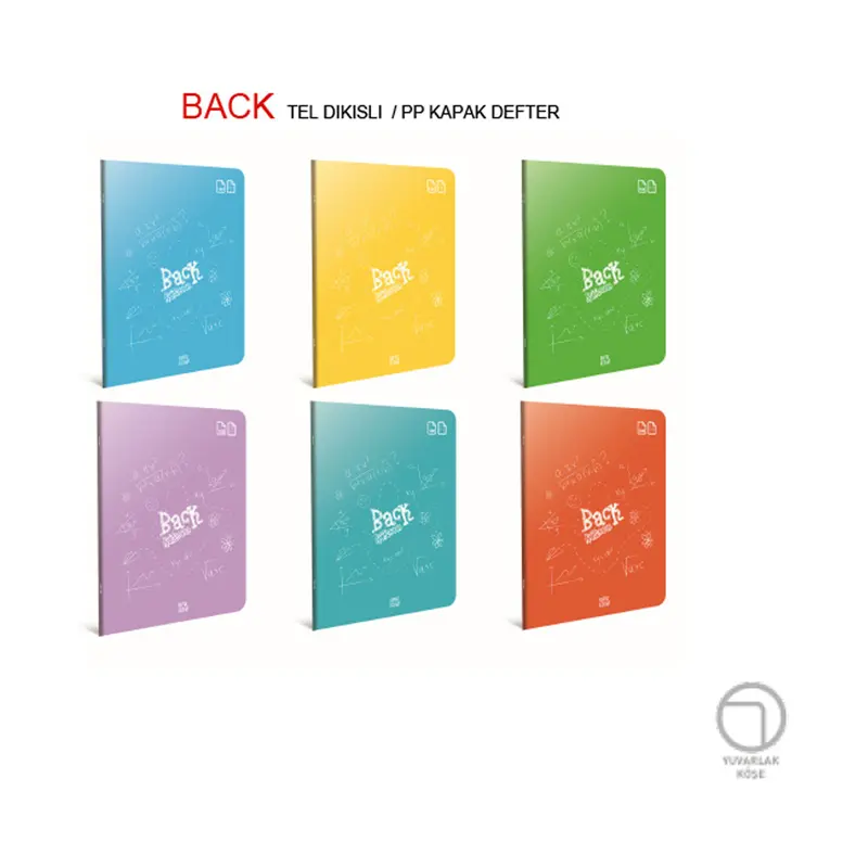 Gıpta 4981 Back Tel Dikiş Plastik Kapak Defter 60 Yaprak A4 Çizgili x 12 Li Paket
