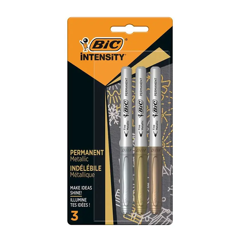 Bic 9439054 Intensity Metalic Marker 3 Lü Blister