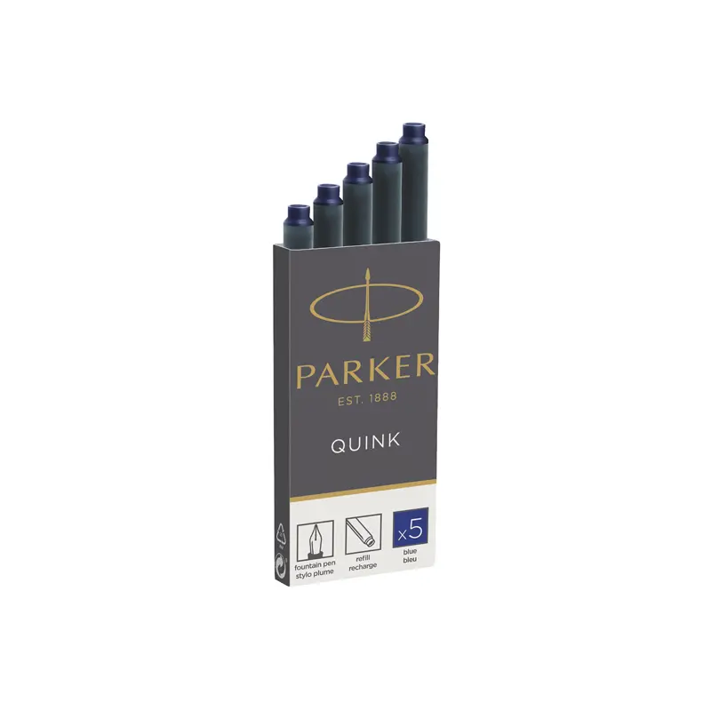 Parker 1950384 Quink Dolma Kalem Kartuşu 5 Li Paket Mavi