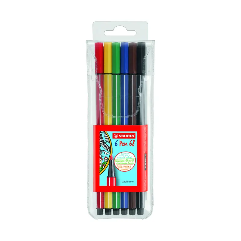 Stabilo 6806/PL Keçe Uçlu Boya Kalemi 6 Lı Paket