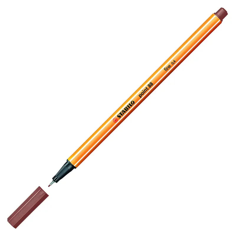 Stabilo 88/38 Point 88 Keçe Uçlu İnce Kalem 0.4mm Kan Kırmızısı x 10 Lu Kutu