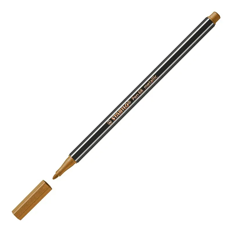 Stabilo 68/820 Keçe Uçlu Boya Kalemi 1.0mm Metalik Bakır x 10 Lu Kutu