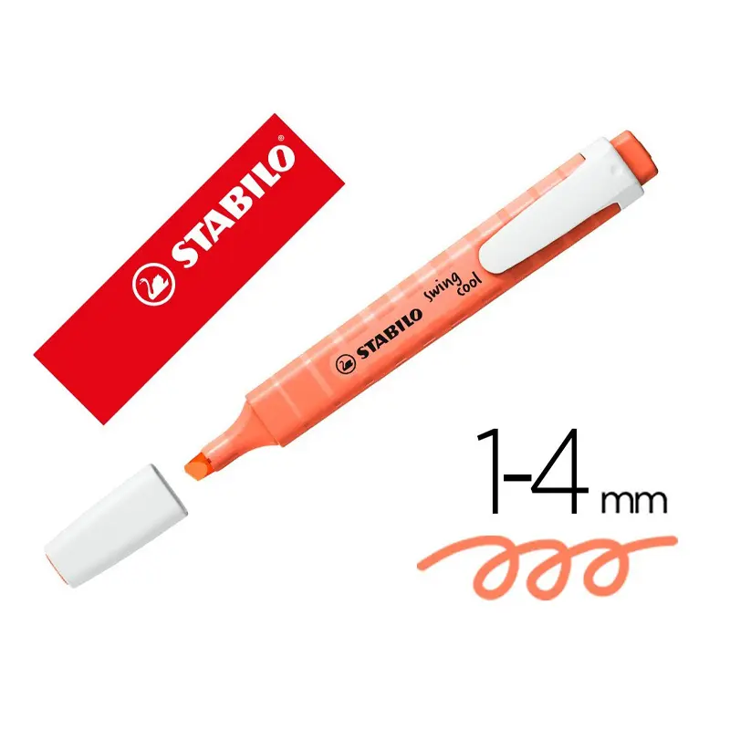 Stabilo 275/140-8 Swing Cool Fosforlu Kalem Pastel Kırmızı x 10 Lu Kutu