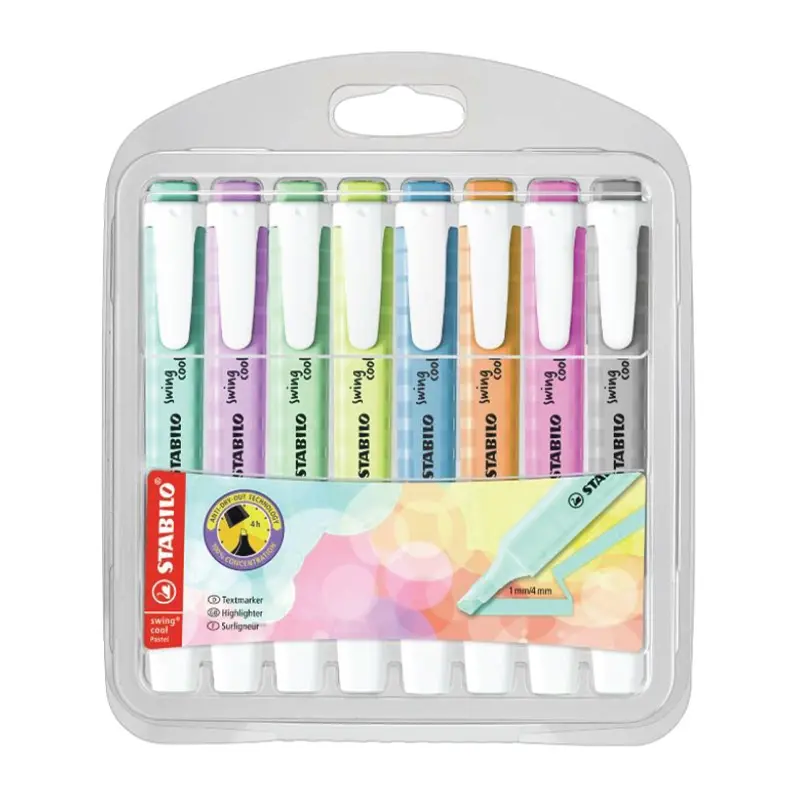 Stabilo 275/8-08-2 Swing Cool Fosforlu Kalem Pastel 8 Renk