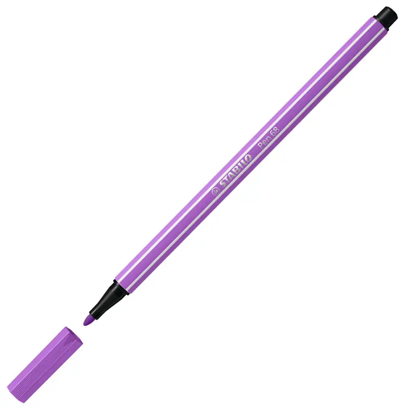 Stabilo 68/60 Keçe Uçlu Boya Kalemi 1.0mm Erik Moru x 10 Lu Kutu