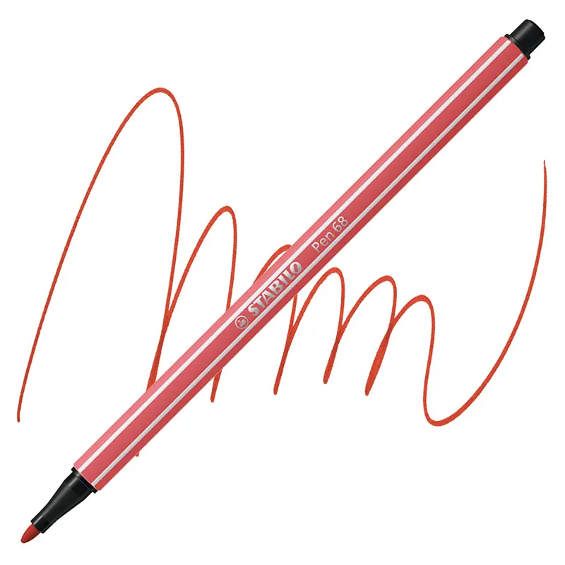 Stabilo 68/47 Keçe Uçlu Boya Kalemi 1.0mm Pas Kırmızısı x 10 Lu Kutu