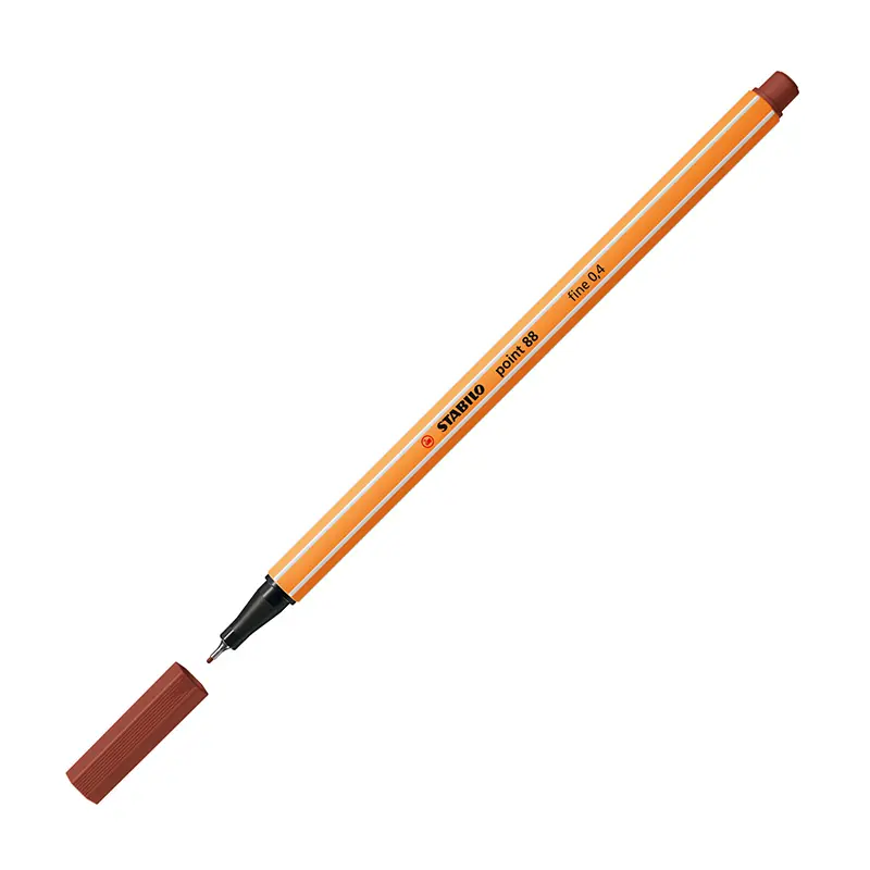 Stabilo 88/47 Point İnce Uçlu Keçeli Kalem 0.4mm Pas Kırmızısı x 10 Lu Kutu