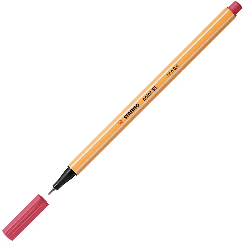 Stabilo 88/49 Point İnce Uçlu Keçeli Kalem 0.4mm Çilek Kırmızısı x 10 Lu Kutu