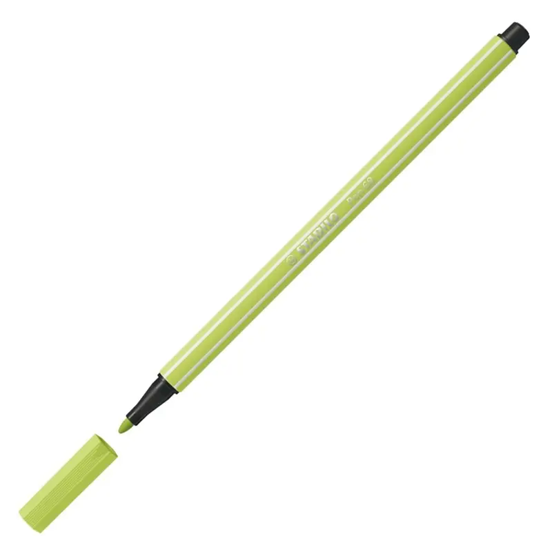 Stabilo 68/14 Keçe Uçlu Boya Kalemi 1.0mm Lime Yeşili x 10 Lu Kutu