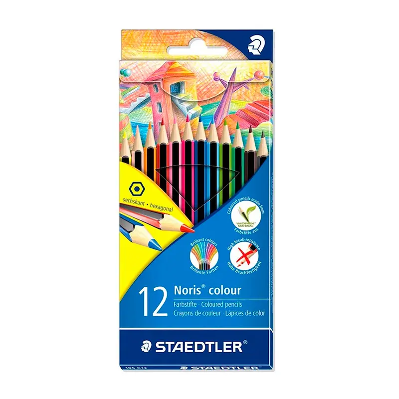 Staedtler 185 C12 Noris Color Kuru Boya 12 Renk