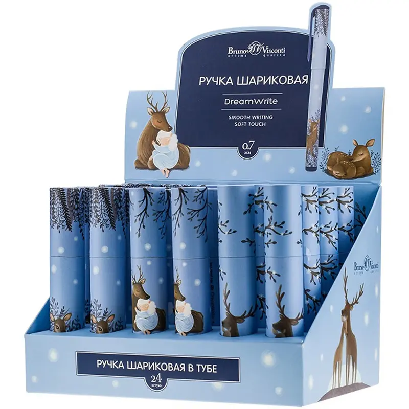 Bruno Visconti 20-0264/02 Dream Write Geyikler Tükenmez Kalem 0.7mm x 24 Lü Stand