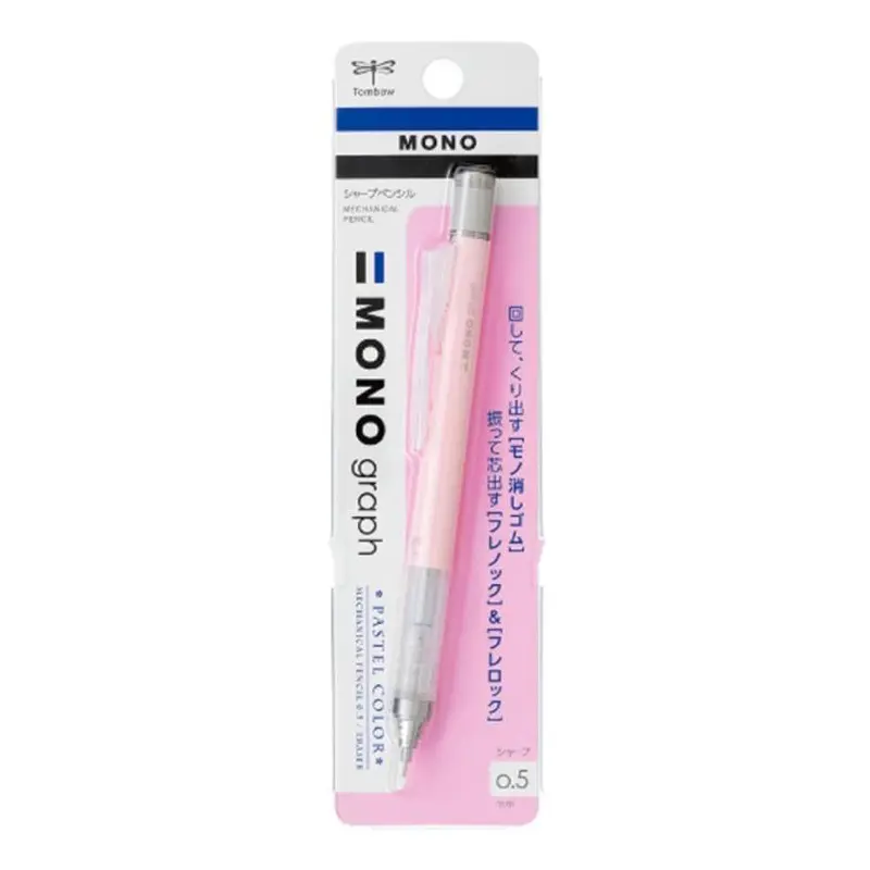 Tombow Mono Graph Versatil Kalem 0.5mm Blisterli Pastel Mercan Pembe