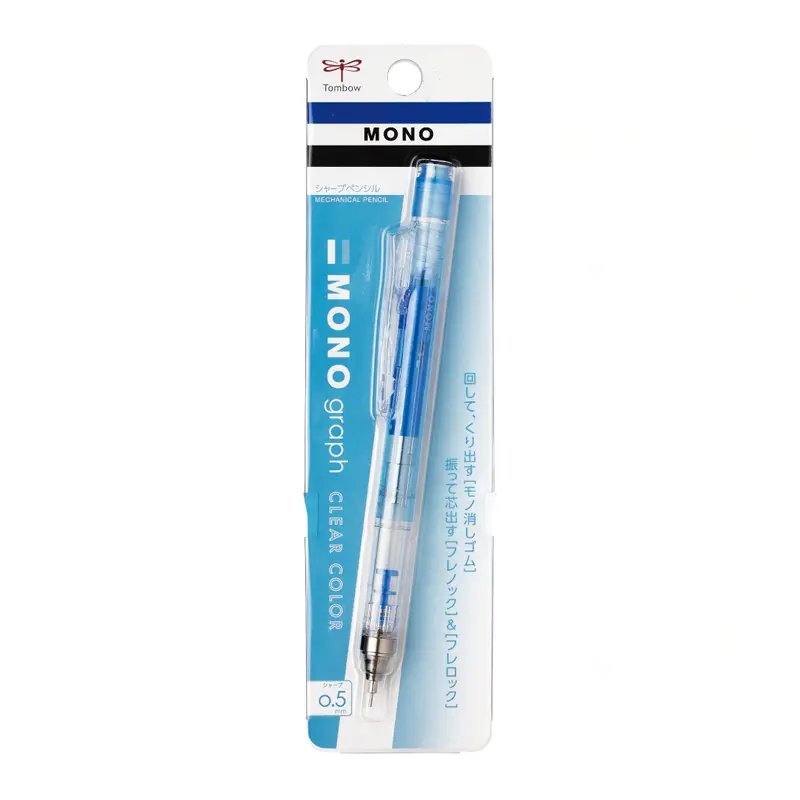 Tombow Mono Graph Versatil Kalem 0.5mm Şeffaf Mavi