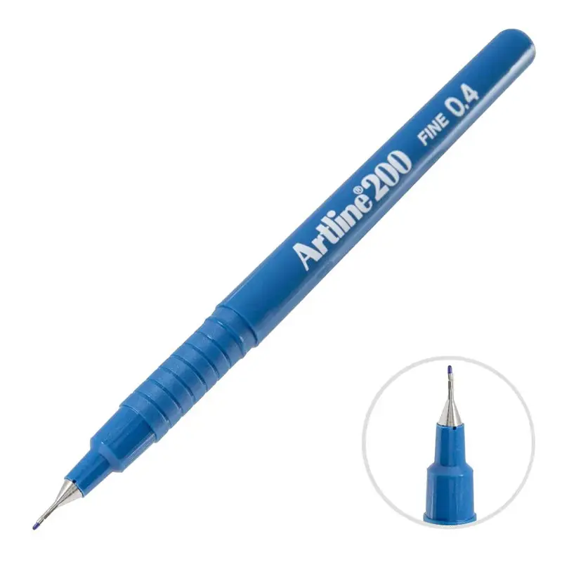 Artline EK-200N Fineliner 0.4mm Gök Mavisi x 12 Li Kutu