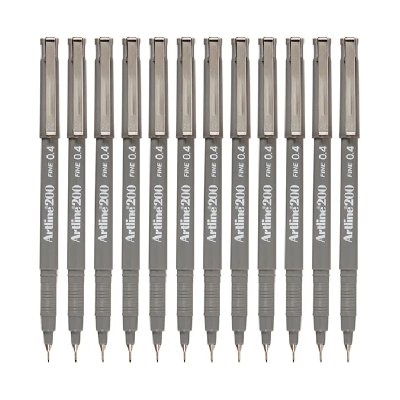 Artline EK-200N Fineliner 0.4mm Gri x 12 Li Kutu
