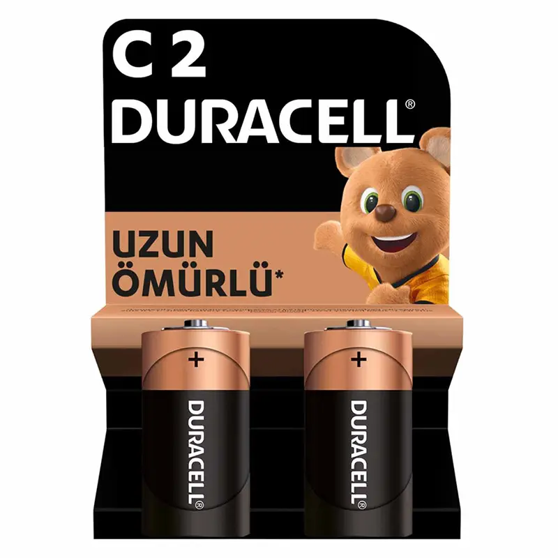 Duracell C2 Alkalin Orta Boy Pil (C) x 2 Li Kartela