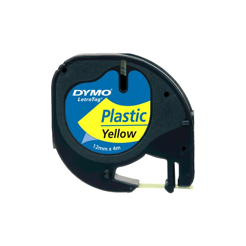 Dymo 91202 Letratag Plastik Şerit 12mm x 4 Metre Sarı