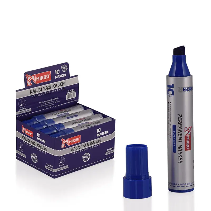 Mikro MR-6010 Permanent Jumbo Markör 10mm Mavi x 12 Li Kutu