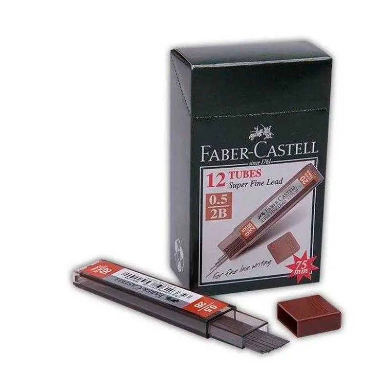 Faber-Castell Süper Fine Lead Min 2B 75mm 0.5mm 20 Li Tüp x 12 Li Kutu