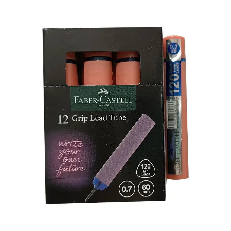 Faber-Castell Grip Soft Kombo Mercan Tüp Kurşun Kalem Ucu (Min) 0.7mm 60mm 120 Li Tüp x 12 Li Kutu