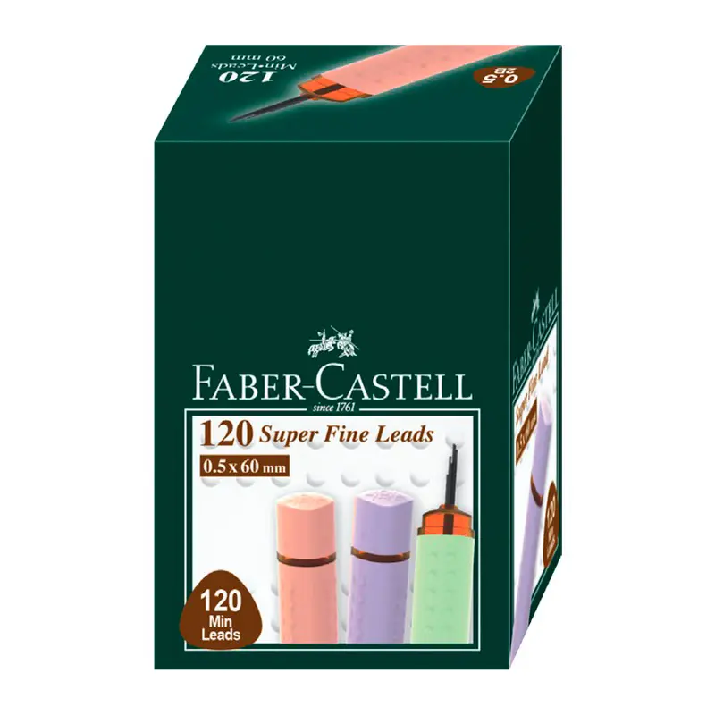 Faber-Castell Grip Soft Kombo Pembe/Mor Tüp Kurşun Kalem Ucu (Min) 0.5mm 60mm 120 Li Tüp x 12 Li Kutu