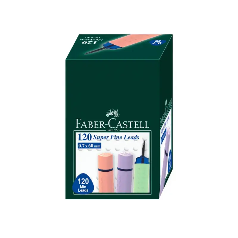 Faber-Castell Grip Soft Kombo Pembe/Mor Tüp Kurşun Kalem Ucu (Min) 0.7mm 60mm 120 Li Tüp x 12 Li Kutu