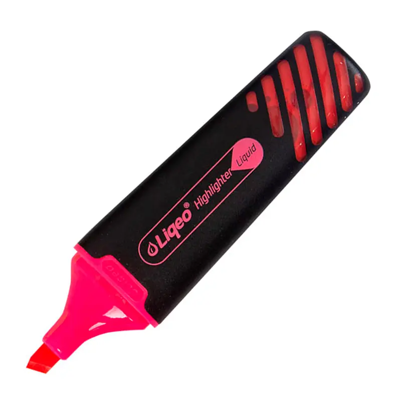 Liqeo H-3128 Fosforlu Kalem Pembe x 12 Li Kutu