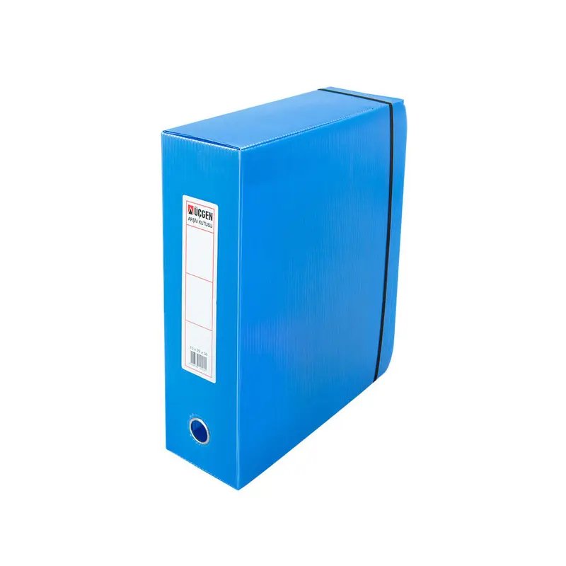 Üçgen Lastikli Battal Plastik Proje Kutusu 29cm x 36cm x 10cm Mavi x 50 Li Paket