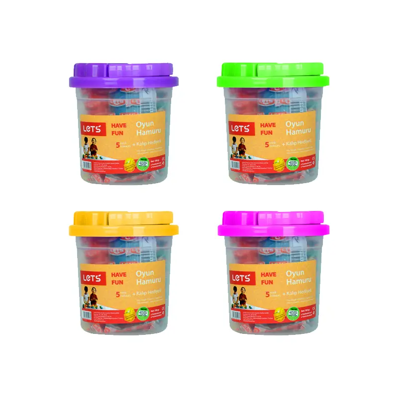 Lets L8100 Kalıp Hediyeli Oyun Hamuru 20 Gr x 5 Renk