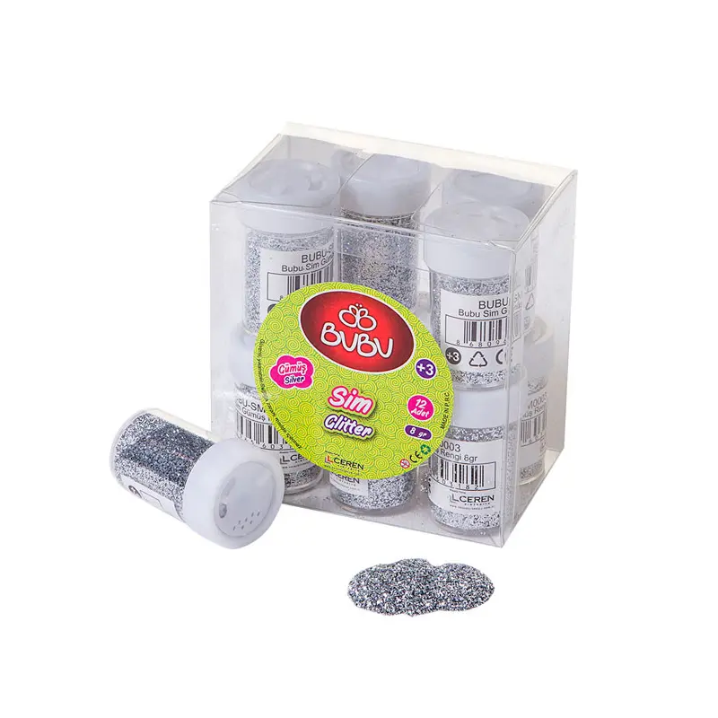Bu-Bu SM0003 Gümüş Rengi Sim 8 GR 12 Li Pvc Paket