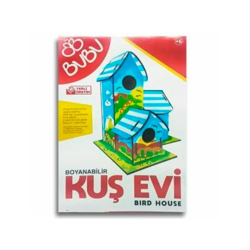 Bu-Bu AC0006 Ahşap Kuş Evi Boyama