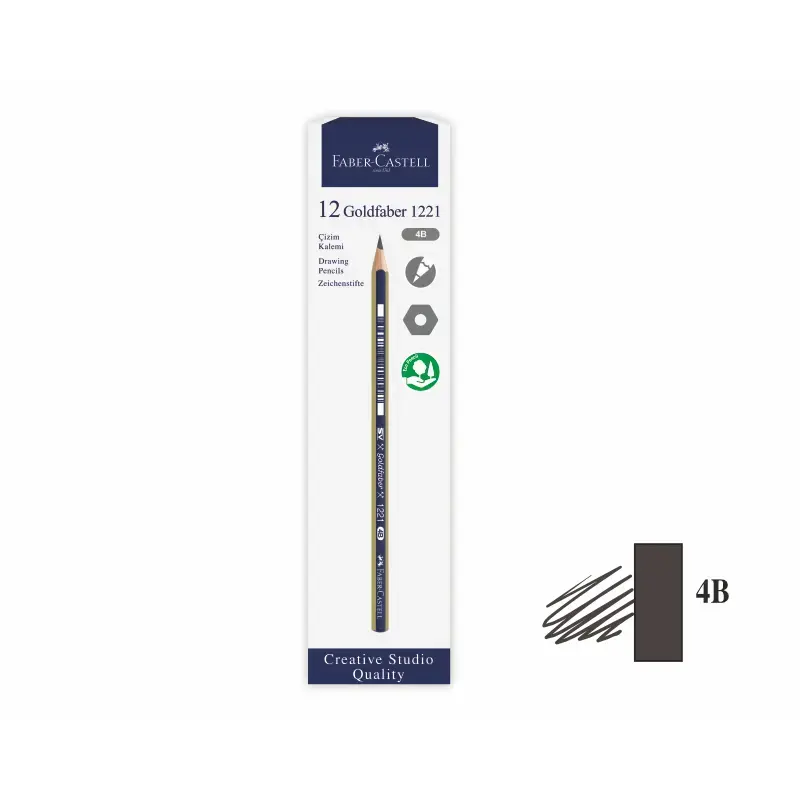 Faber-Castell Goldfaber Dereceli Kurşun Kalem 4B x 12 Li Kutu