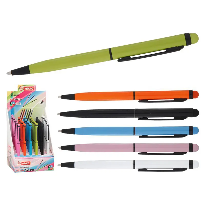 Mikro BP-500RD Metal Tükenmez Kalem x 36 Lı Stand