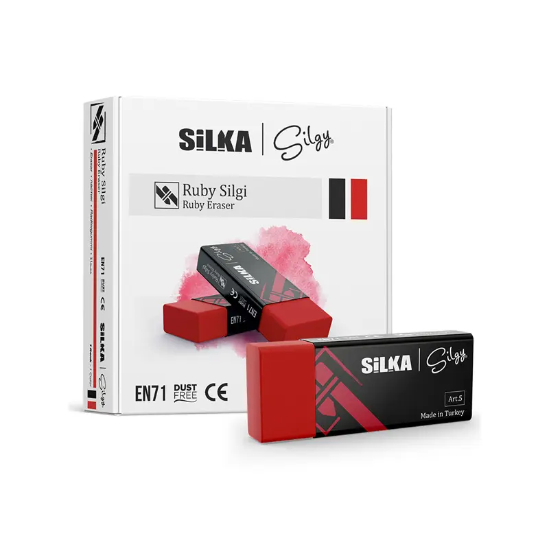Silka Art.5 Rubby Öğrenci Silgisi Kırmızı x 20 Li Paket