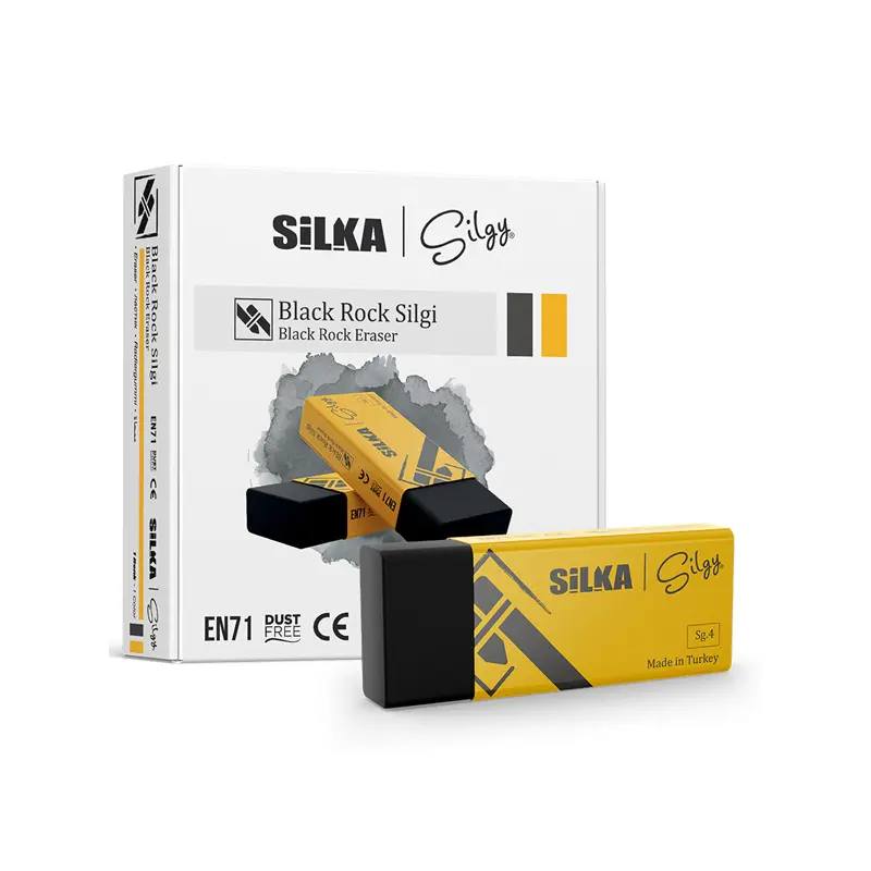 Silka Art.No.9 Rock Öğrenci Silgisi Siyah Siyah x 20 Li Paket