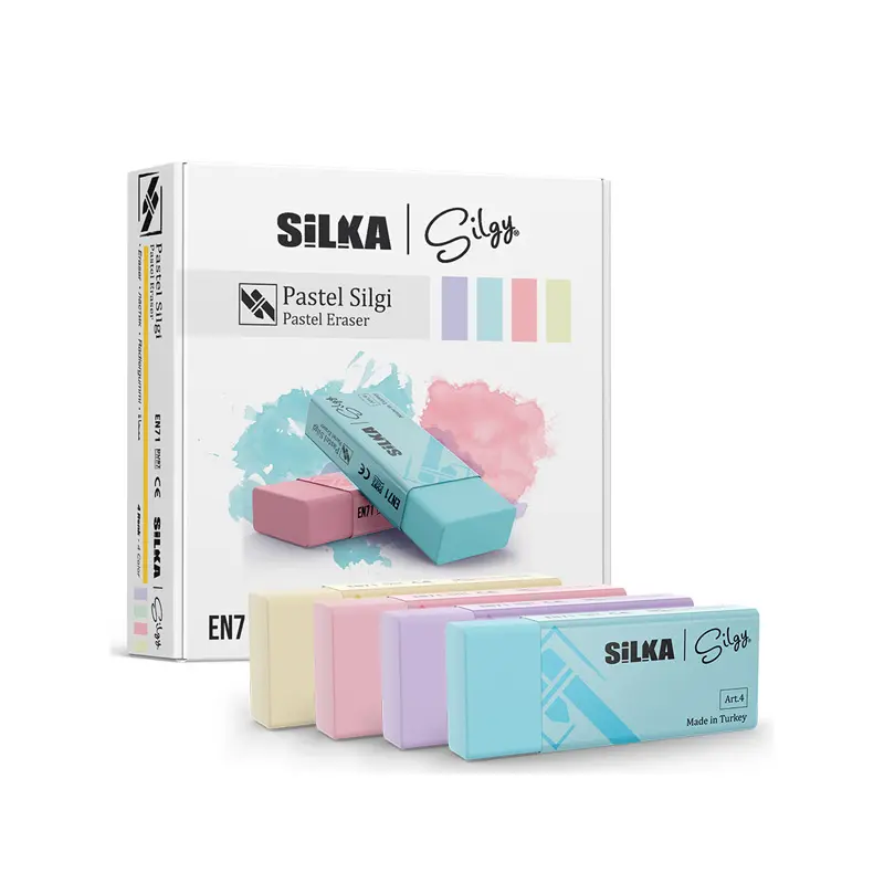 Silka Art.44 Silgi Pastel Renkler x 24 Lü Paket