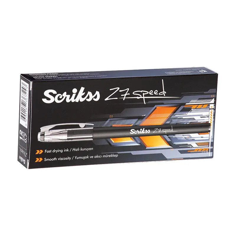 Scrikss Z7 Speed Jel Tükenmez Kalem 0.7mm Siyah x 12 Li Kutu