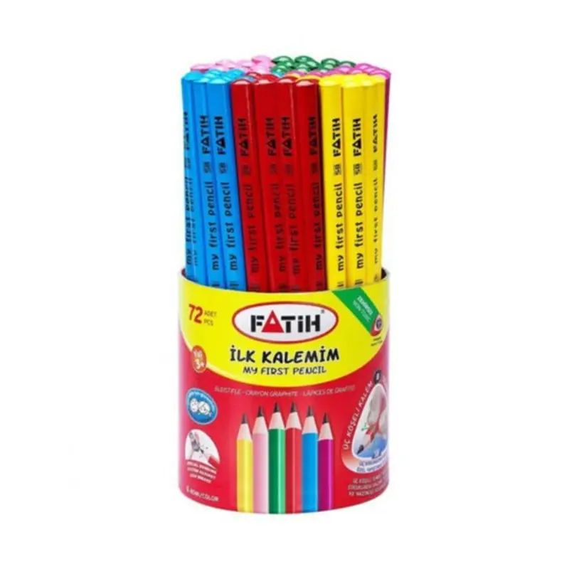 Fatih 12042 Jumbo Üçgen Başlangıç Kalemi Renkli x 72 Li Paket