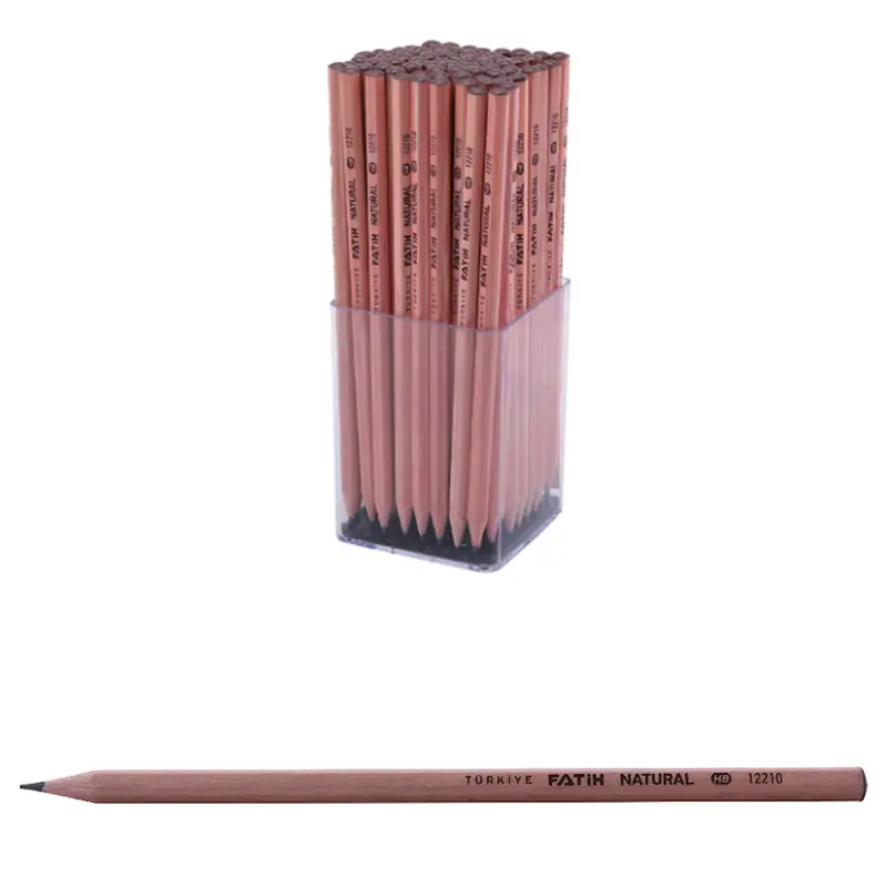 Fatih 12210 Köşeli Natural Kurşun Kalem x 72 Li Paket