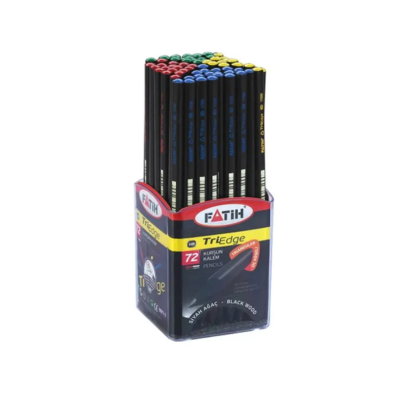 Fatih 17500 Siyah Lata Triedge Kurşun Kalem x 72 Li Paket