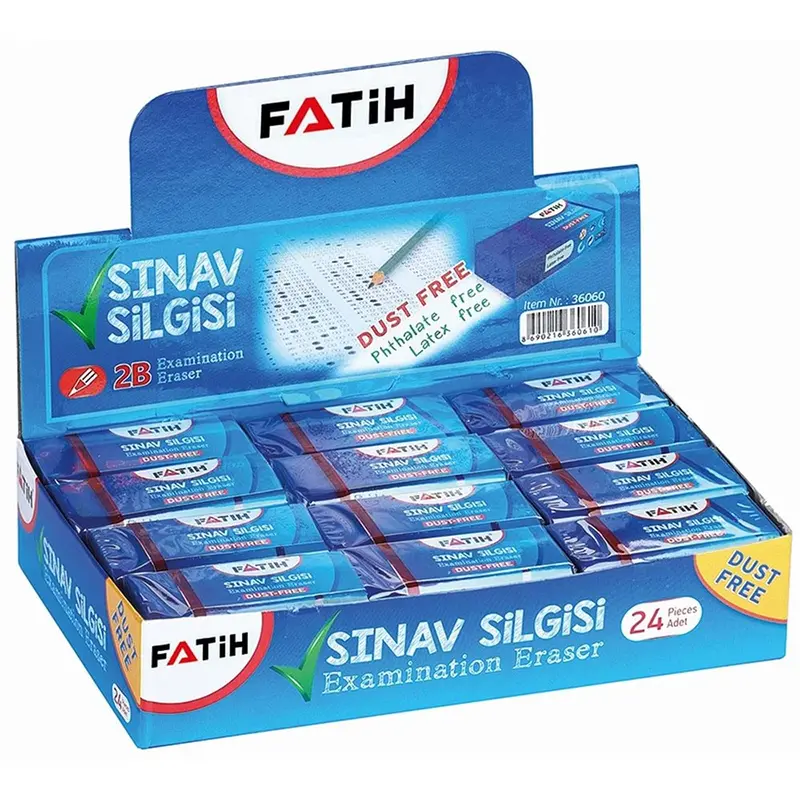 Fatih FS24/M Dust Free Sınav Silgisi Mavi x 24 Lü Kutu