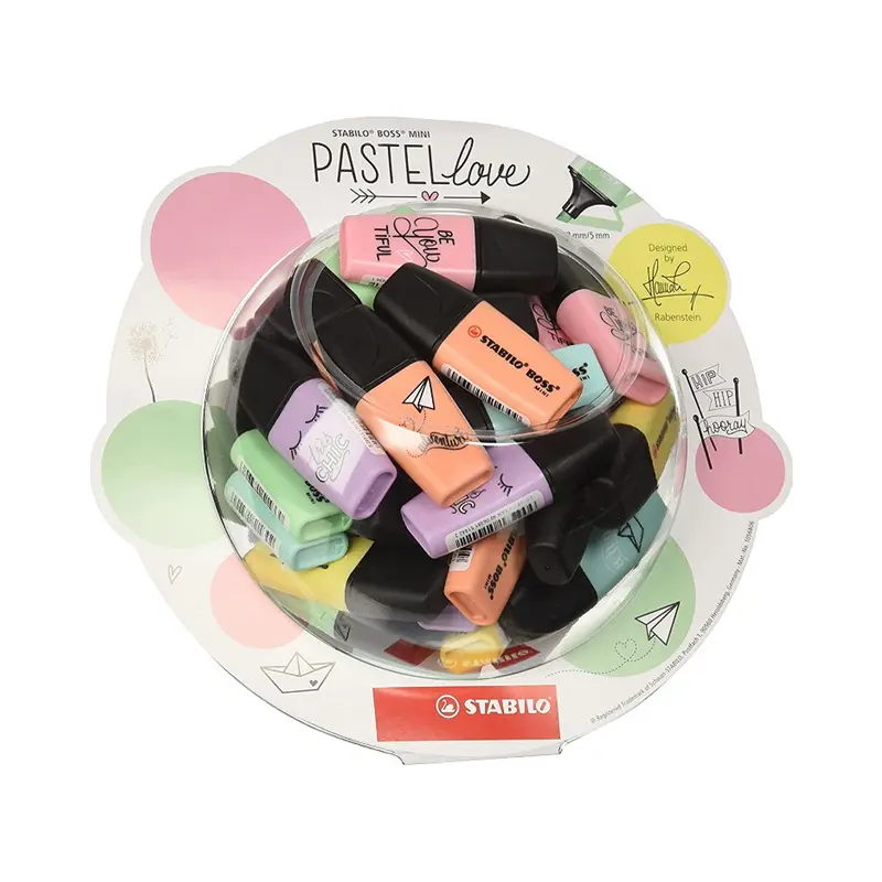 Stabilo 07/50-07 Boss Mini Fosforlu Kalem Pastel Renkler x 50 Li Kavanoz